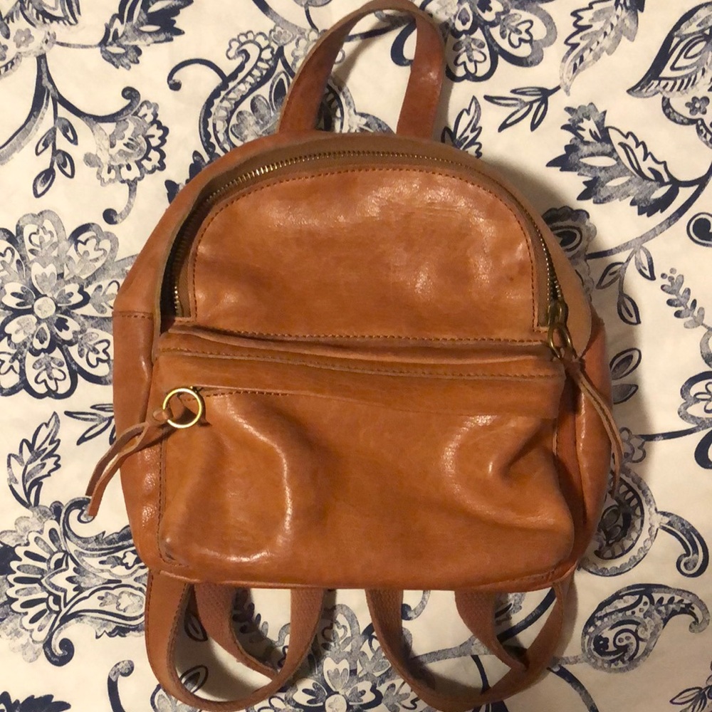 Madewell leather backpack.